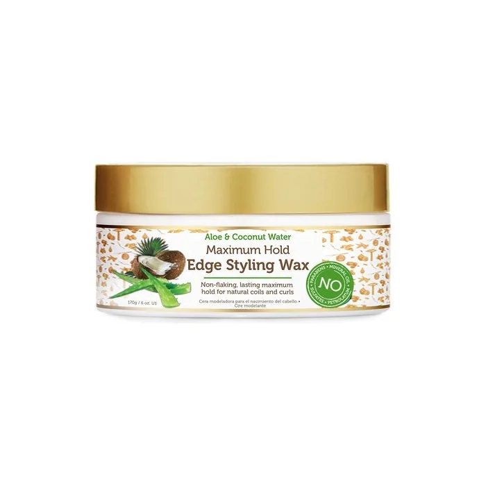 African Pride Moisture Miracle Maximum Hold Edge & Hair Styling Wax with Aloe & Coconut 6oz - Single