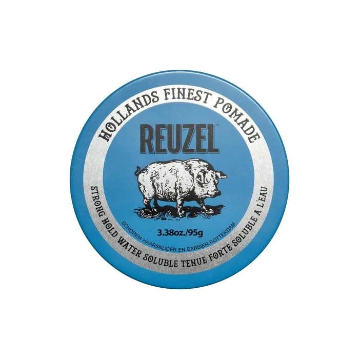 Reuzel Blue Strong Hold Pomade for High Shine Look