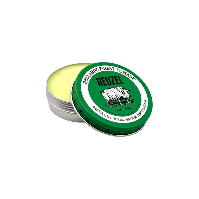 Reuzel Green Grease Medium Hold Pomade 1.3 Oz Green