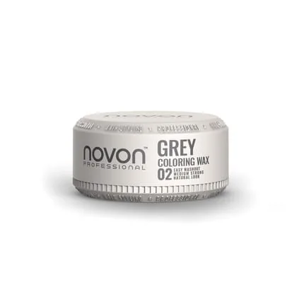 Novon Professional Color Wax 02 Grey 100ml Silver Ash Hair Wax