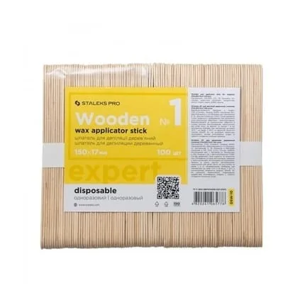 Staleks Pro Wooden Wax Applicator Stick 150mm x 17mm - Pack of 100