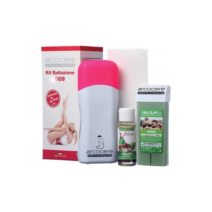 Arcocere Wax Set with Cartridge Warmer, Cartridge, Strips, and After-Wax Oil