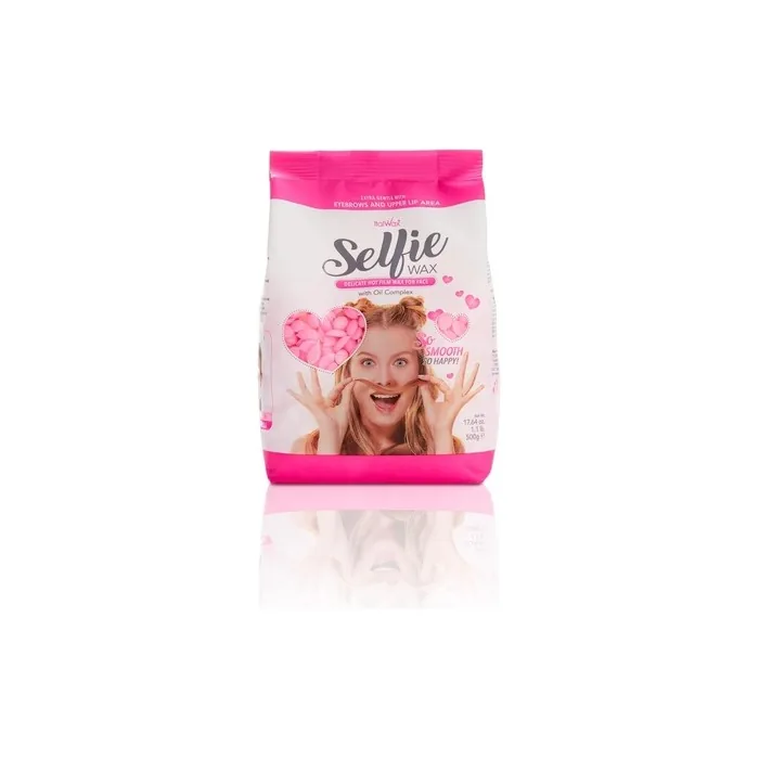 Italwax Selfie Hard Wax 500g 1.1lb Stripless Wax for Eyebrows and Upper Lip