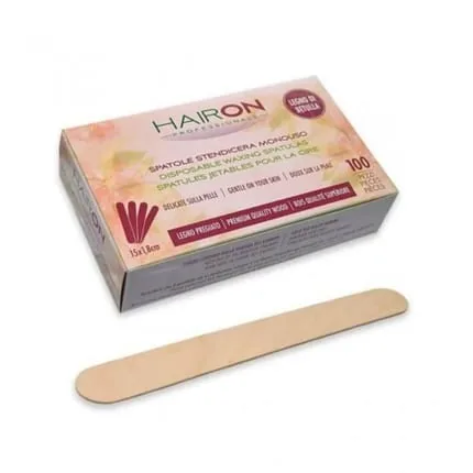 Hairon Axeima Wooden Disposable Wax Spreader Spatulas - 100 Pieces