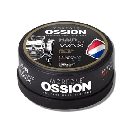 Morfose Barber Wax 5.30 Ounce Extra Hold Premium Hair Styling Wax for Men Natural Shine Easy Application Ideal for Various Styles Long-Lasting Water-Soluble Pleasant Fragrance