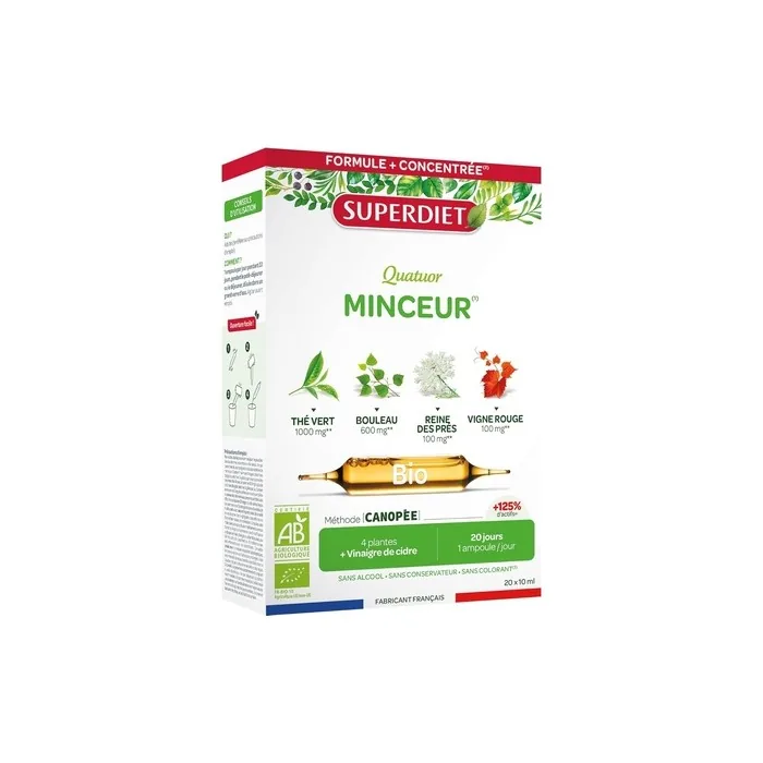 Superdiet Organic Slimming Quartet Fennel Meadowsweet Green Tea Birch