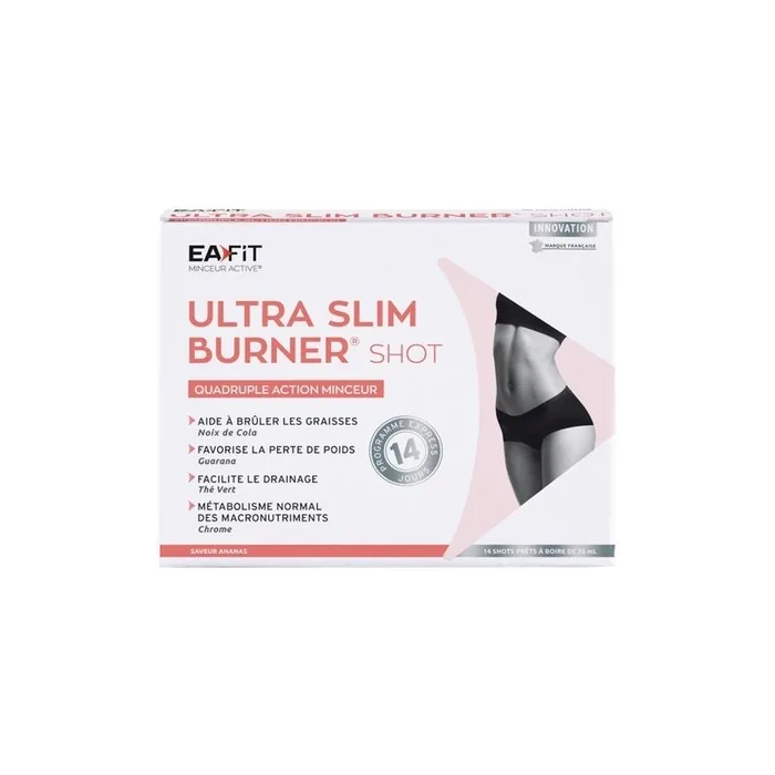 Eafit Ultra Slim Burner Shot Quadruple Action Slimming Supplement 14 Shots - Pineapple Flavor