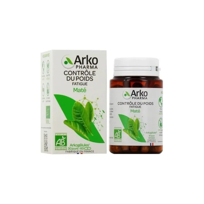 Arkopharma Weight Controlfatigue Mate 60vg Organic 60 Capsules