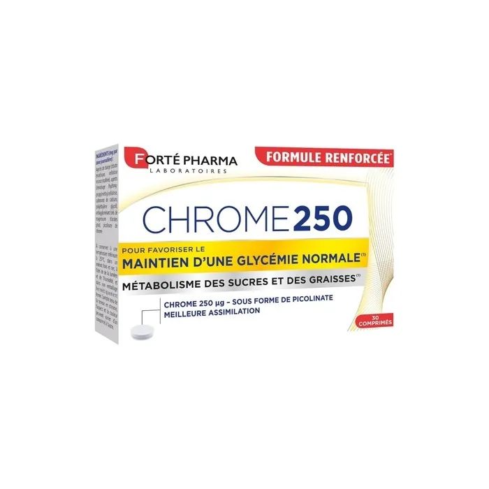 Forte Pharma Chrome 250 Dietary Supplement for Weight Loss and Regulation