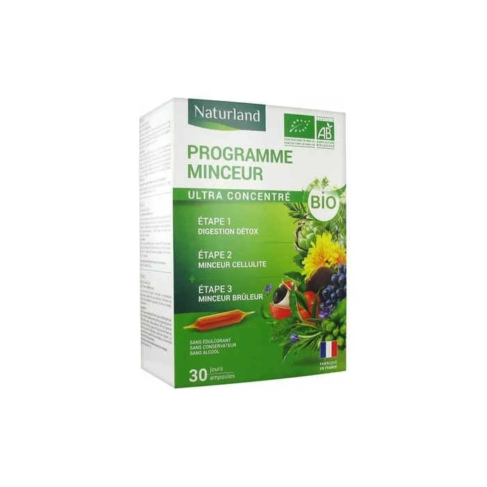 Naturland Slimming Program 3 in 1 Organic 30 Vials of 10ml Each
