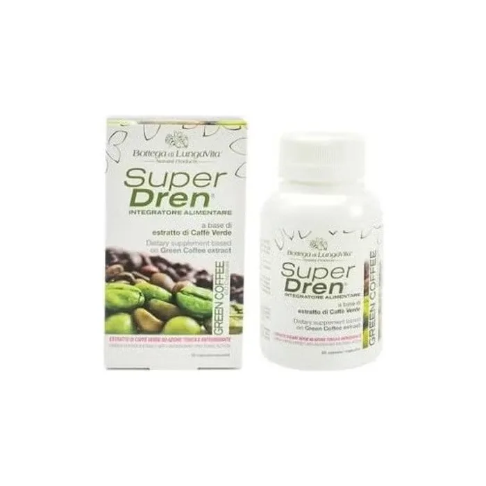 Bottega di Lungavita Super Dren Green Coffee Dietary Supplement 60 Capsules