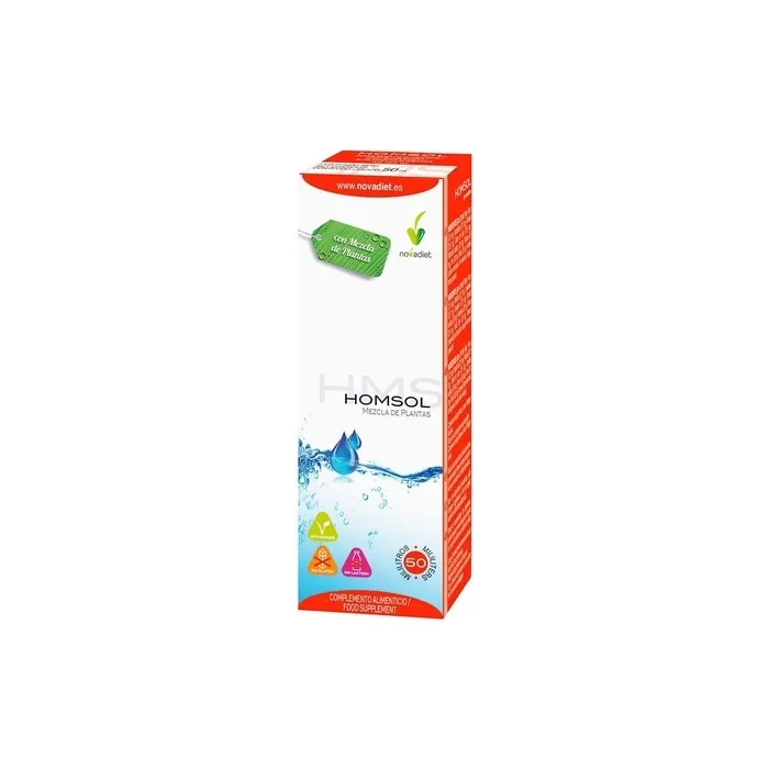 Novadiet HOMSOL 50ml with Plant Blend, Fucus, Artichoke, Dandelion, Rosemary, Helps with Weight Loss