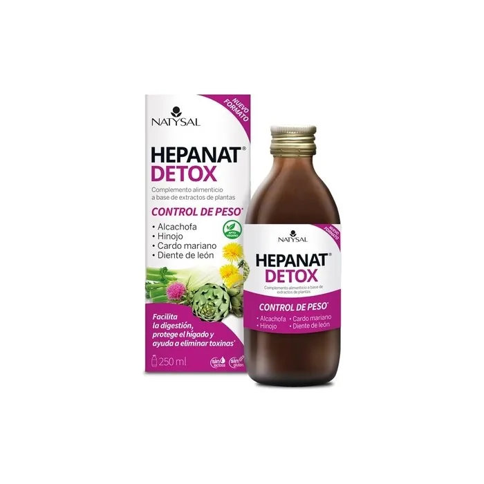 NATYSAL Hepanat Detox Weight Control Facilitates Digestion Protects the Liver and Helps Remove Toxins 250ml