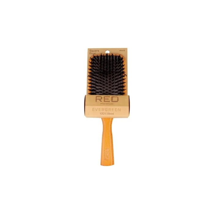 Red Kiss Premium Evergreen Wooden Brush Square Board Paddle
