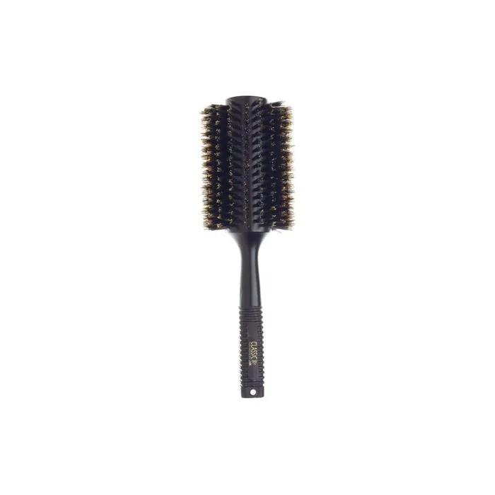 Sibel Classic 66 Black Wooden 70mm Radial Brush 100% Boar Bristle For Grip & Shine