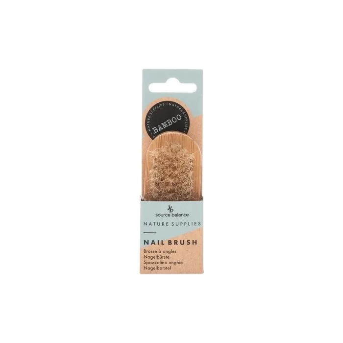 Source Balance Bamboo Nail Brush - Bamboo Nail Brush - Real Pig Hair